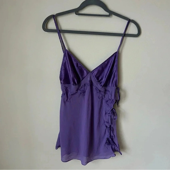 Vintage Victorias Secret Purple Silk Slip Nighty Lingerie Sexy Size Medium - Picture 1 of 6